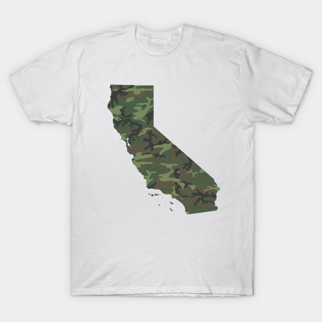 California Military Camo T-Shirt by GreenGuyTeesStore